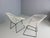 Metal Set of Diamond Chairs in White & Black Metal attributed to Harry Bertoia, 1960s For Sale - Image 7 of 18