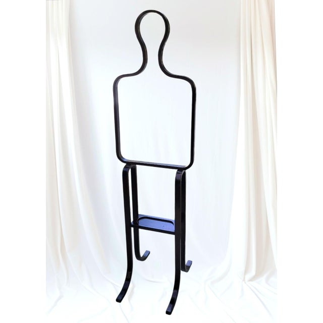 Postmodern Vintage Andropormorphic Figurative Silhouette Bent Woodined Men's Valet Coat Stand For Sale - Image 3 of 13