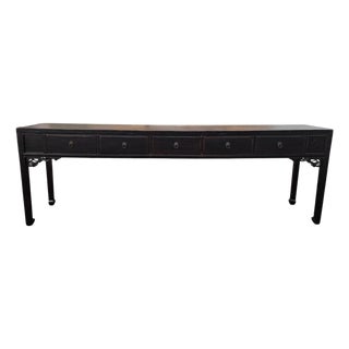 19th Century 104" Long 5 Drawer Console Table For Sale