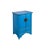 This striking Chinese-style accent cabinet is finished in a vibrant, weathered cerulean blue that highlights the natural...