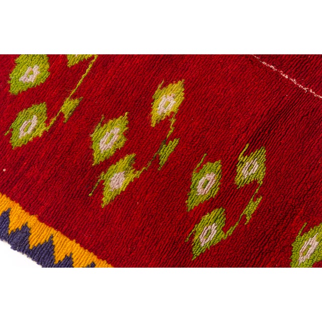 Textile Colorful Anatolian Decorative Wool Carpet For Sale - Image 7 of 10