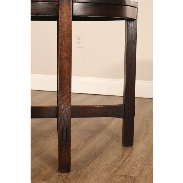 Wood Early Gustav Stickley Mission Oak 26 Inch Round Table #439 For Sale - Image 7 of 18