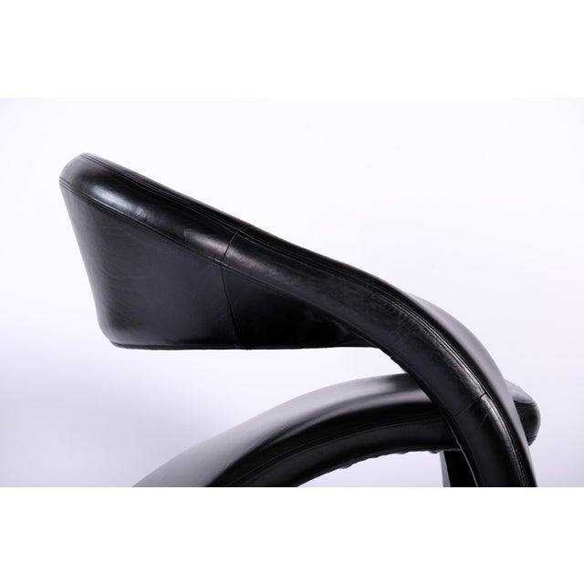 Mid-Century Modern Rare Vintage Jaymar Leather Lounge Chair For Sale - Image 3 of 11