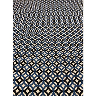 Richloom Lyndon - Mid-Century Modern Style Navy Circular Blue and White Multipurpose Fabric - 58.5 Yards For Sale