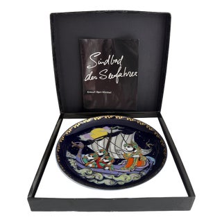 Sindbad the Sailor Plate No. I by Bjørn Wiinblad for Rosenthal, Germany, 1970s For Sale