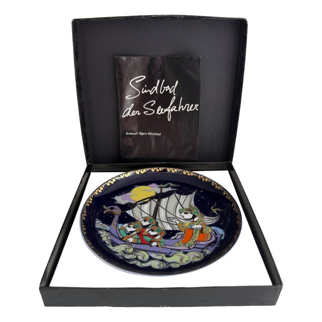 Sindbad the Sailor Plate No. I by Bjørn Wiinblad for Rosenthal, Germany, 1970s For Sale