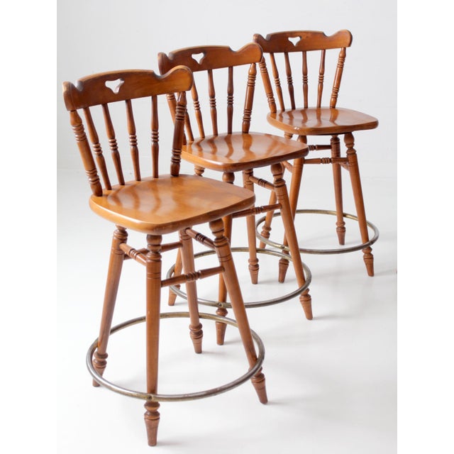 Mid-Century Tell City Swivel Seat Counter Stools Set of 6 For Sale - Image 13 of 17