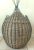 Wood Large Vintage Sally J. Bright Colorful Rattan Wicker Basket With Lid For Sale - Image 7 of 12
