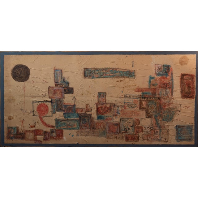 Beautiful and important painting on paper glued on masonite by the great international artist Guy Harloff. Located and...