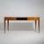Mid-Century Modern Vintage Walnut Desk with Brass Details, 1950s For Sale - Image 3 of 15