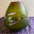 Metal Vintage Green Glass and Metal Artist Signed Vase For Sale - Image 7 of 10