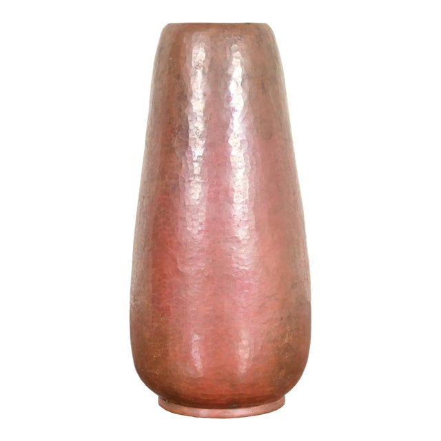 Ramon Ramirez Arts & Crafts Hammered Copper Vase For Sale