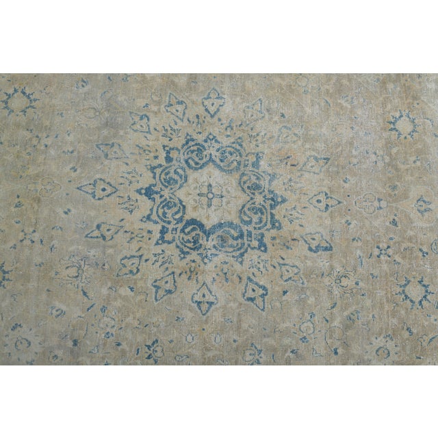 1970s Vintage Persian Handmade Wool Cotton Beige Area Rug For Sale - Image 11 of 11