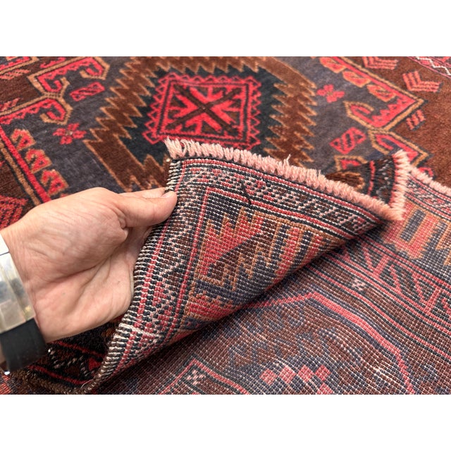 Antique Herati Hand-Knotted Wool Rug - 8'7" X 4'0" For Sale - Image 13 of 14