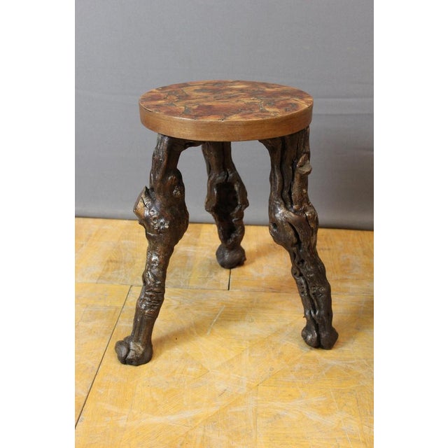 Vintage Brutalist Stools, 1950, Set of 3 For Sale - Image 11 of 16