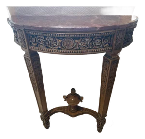 Mid 20th Century French Louis XVI Style Marble Top Wall Mounted Console Table