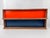 1950s CabinModern Architect Walnut Wall Shelf Spice Rack in Orange+Blue Panels. These are true Mid Century Modern style...