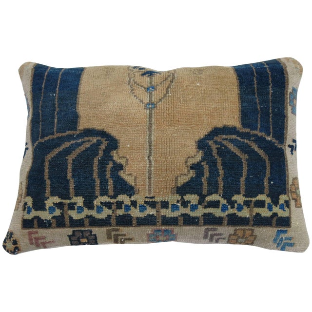 Eclectic best describes this pillow made from a mid-20th century Turkish rug. 21'' x 28''
