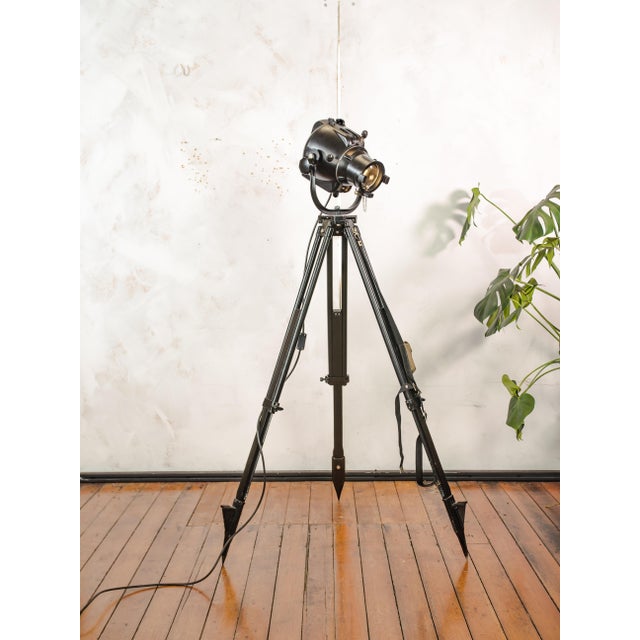 Black Model Patt 23 Theater Spotlight on Black Tripod, 1960s For Sale - Image 8 of 14