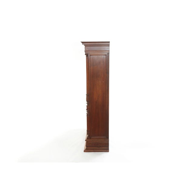 19th Century French Chaleyssin Freres Hand Carved Walnut Cabinet For Sale - Image 11 of 13