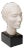 Vintage Plaster of Paris Female Head Bust Sculpture on Black Wood Base, Restored, Italy, 1960's For Sale