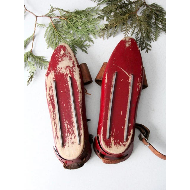 Antique Wooden Ice Skates For Sale - Image 6 of 9