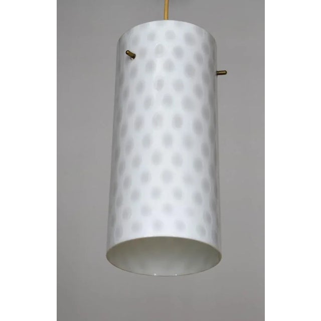 Ceiling lamp made of textured flashed glass. I have official proof of authenticity such as vintage catalogs, designer...