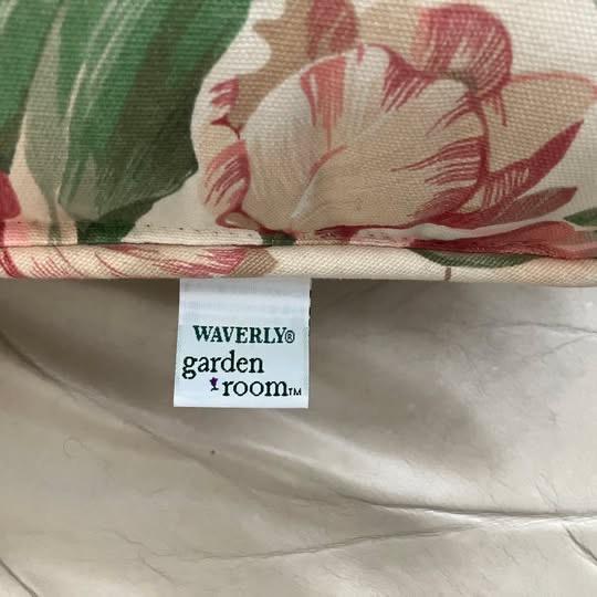 Waverly 100% Cotton Flowers Home Décor Pillows - pair of 16x16" bright floral pillows. Been in storage.