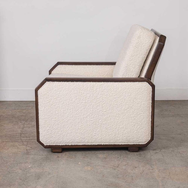 Mid 20th Century French Art Deco Wood and Upholstered Chair For Sale In Los Angeles - Image 6 of 13