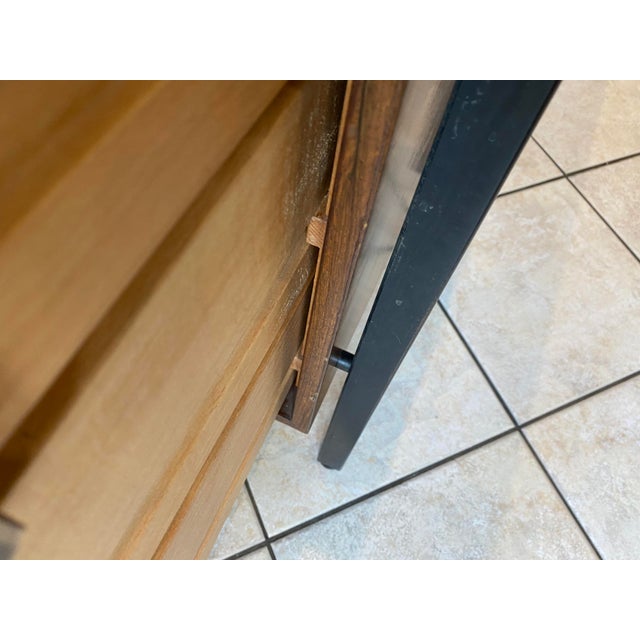 Black Vintage Scandinavian-Style Executive Desk in Rosewood and Metal, 1960s For Sale - Image 8 of 18