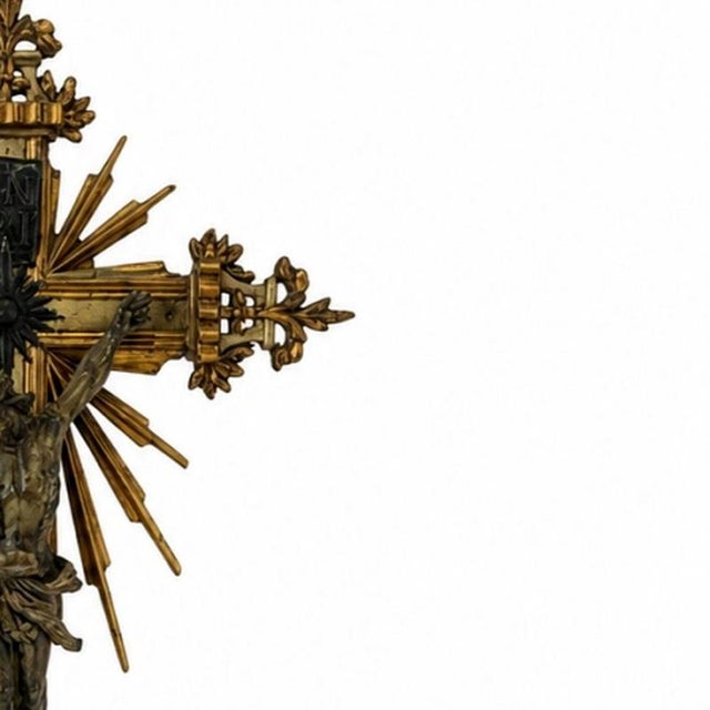 Sacred Art Crucifix, 1800s For Sale - Image 4 of 6