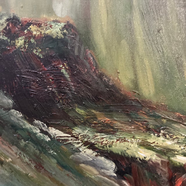 Oil on Canvas Hand Painted Signed Framed Reproduction of a Jacques-Louis David Painting Originally Created in 1801, Napoleon Crossing the Alps. For Sale - Image 9 of 12