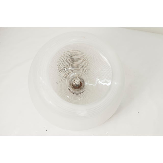 Italian Chandelier in Ribbed Glass and Brass, 1960s For Sale - Image 13 of 18