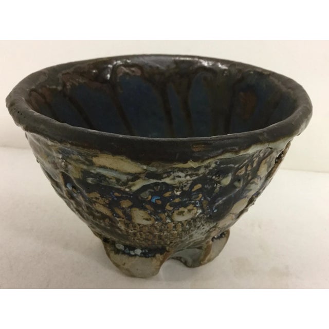 A wonderful work of art and in mint condition. Stunning drip glaze and crackle effect. The colors work with every interior.