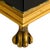 Late 20th Century Neoclassical Brass & Black Opaline Glass Cache Pot With Tassel Swags For Sale - Image 5 of 5