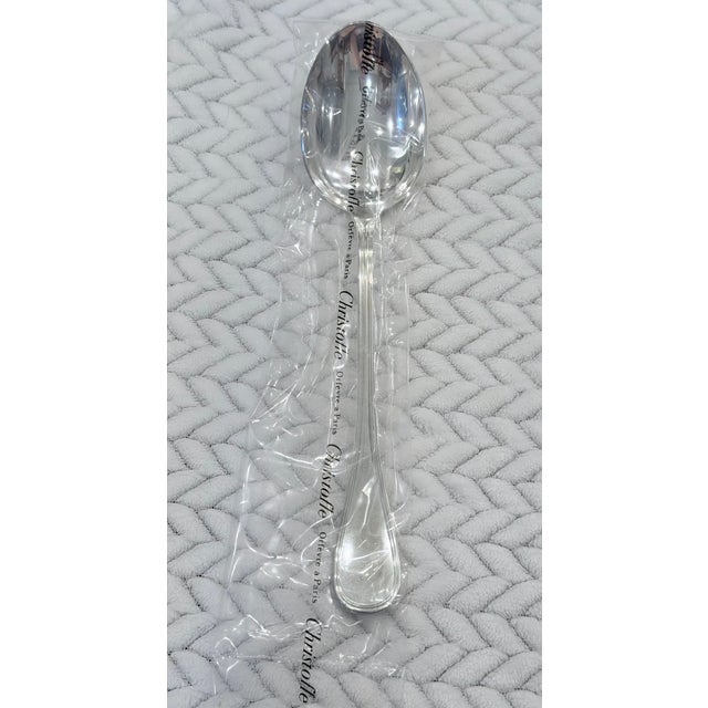 Vintage Christofle Albi Silver-Plated Serving Spoons, Sealed, Set of 2 For Sale In Dallas - Image 6 of 11