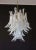 White Vintage Italian Murano Glass Chandelier with 30 Glass Petals, 1983 For Sale - Image 8 of 13