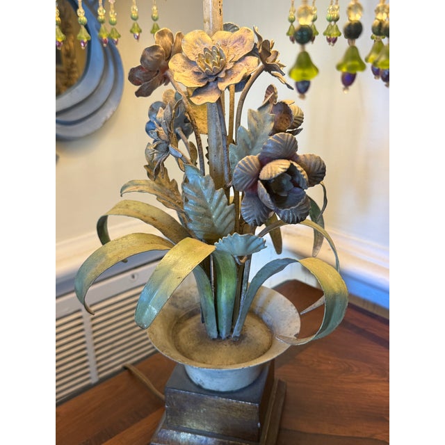 1960s Rare Italian Tole Lamp For Sale - Image 13 of 13