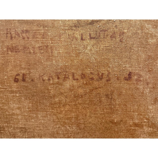 Hungarian Crowd Waving at Ww2 German Wehrmacht Cavalry Entering Town- 1930s Oil Painting For Sale - Image 12 of 13