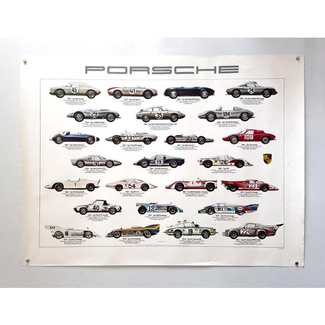 Porsche Racing Cars Original Porsche Poster by Ken Rush, 1974 For Sale - Image 10 of 11