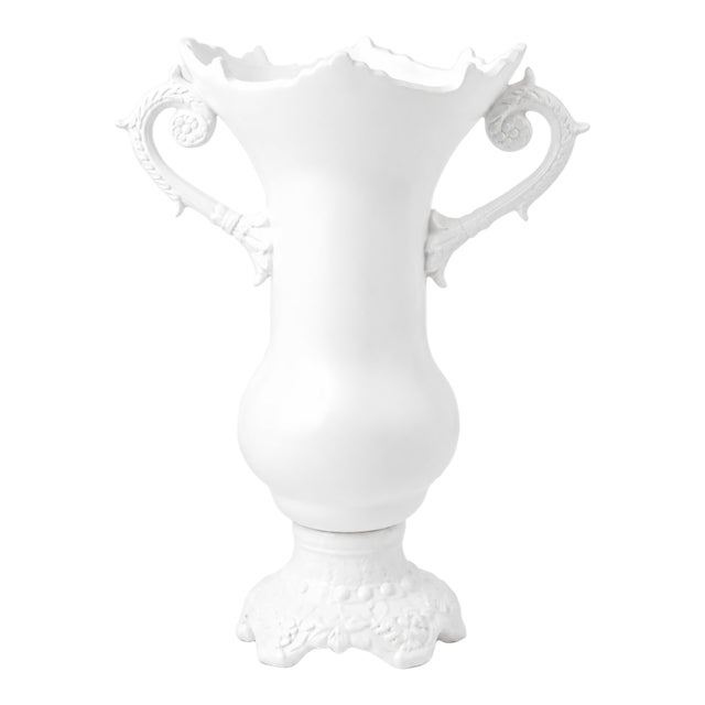 Seletti Versailles Fluo White Porcelain Urn Vase by Selab, Italy 2009 For Sale