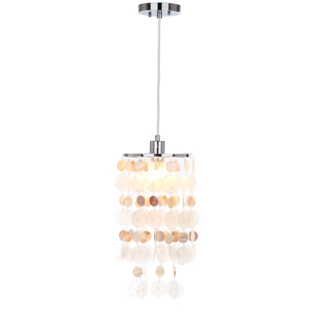 A natural beauty, this modern capiz 9-inch pendant lamp pairs organic form with the refined, contemporary disposition of...