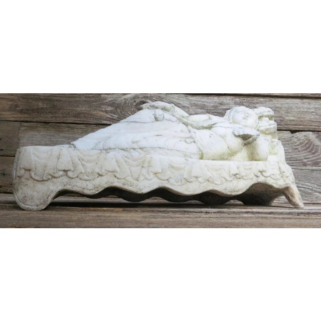 Antique Marble Reclined Kwan Yin Buddha Statue For Sale - Image 4 of 13