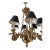 Vintage Solid Brass Swan Chandelier – 6‑Light – Empire Style – Excellent Condition For Sale