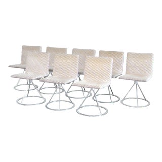 1980s Saporiti Italia & Missoni Set of 8 Dining Chairs Dania by Salvati E Tresoldi For Sale