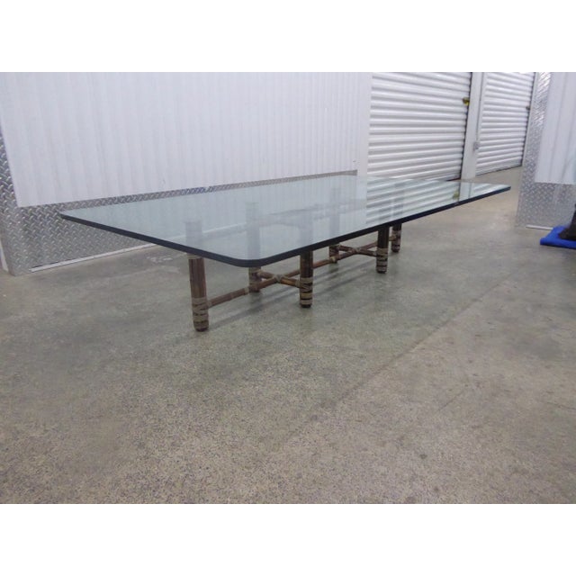 1970's McGuire Rattan Rectangular Coffee Table For Sale In Miami - Image 6 of 12