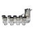 1960s Mid-Century Modern Dorothy Thorpe Silver Fade Pitcher & Highball Glasses - Set of 9 For Sale