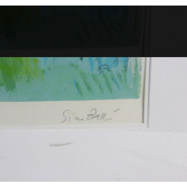 1980s 1980s Mid-Century Italian Nicola Simbari "Sorrento" Oversized Signed Limited Edition Serigraph — Framed For Sale - Image 5 of 6