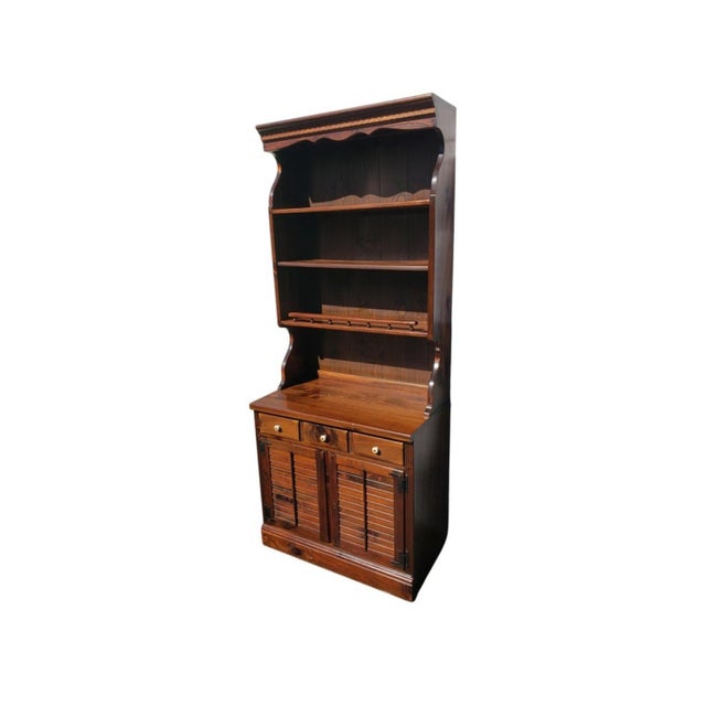 Ethan Allen Antiqued Pine Old Tavern Hutched Chairish