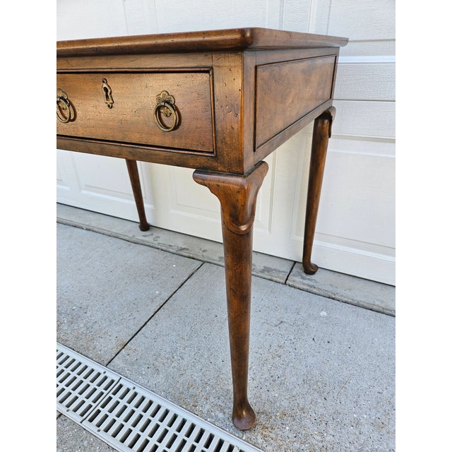 Baker Furniture Georgian Leather Top Writing Desk For Sale - Image 10 of 13